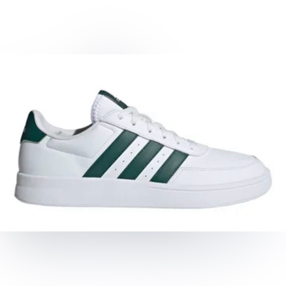 Adidas Men’s Court Shoe White With Green Stripes Brand New in Box Size 11